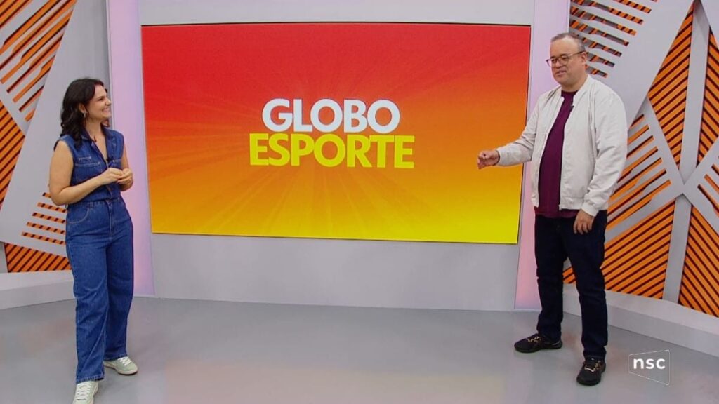 Everaldo Marques Brilha em Inauguração do Novo Cenário do Globo Esporte SC
