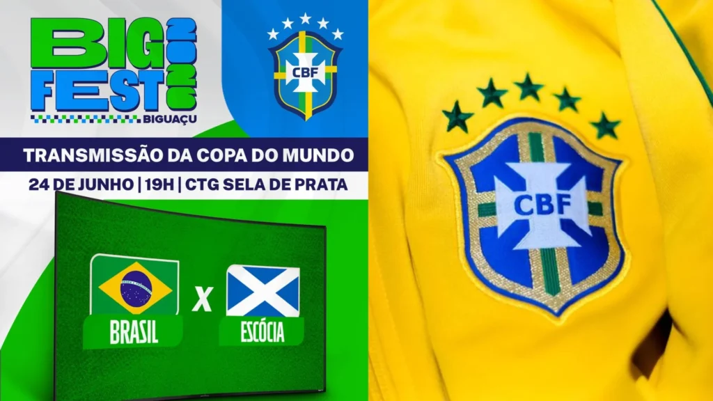 BigFest 2026: Grande Festa em Biguaçu para Torcer pelo Brasil na Copa do Mundo BigFest 2026: Grande Festa em Biguaçu para Torcer pelo Brasil na Copa do Mundo