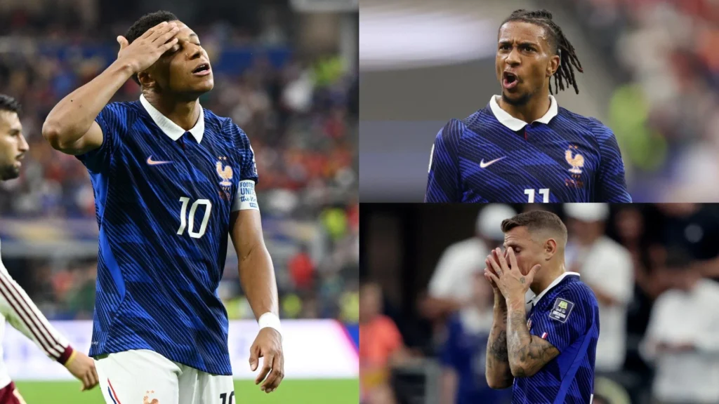 Avaliações dos jogadores da França contra a Espanha: atuação apagada e erros decisivos