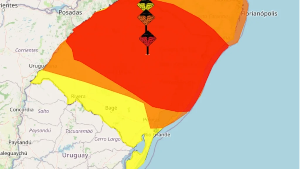 Alerta vermelho no RS: tempestade com ventos acima de 100 km/h coloca o Estado em risco
