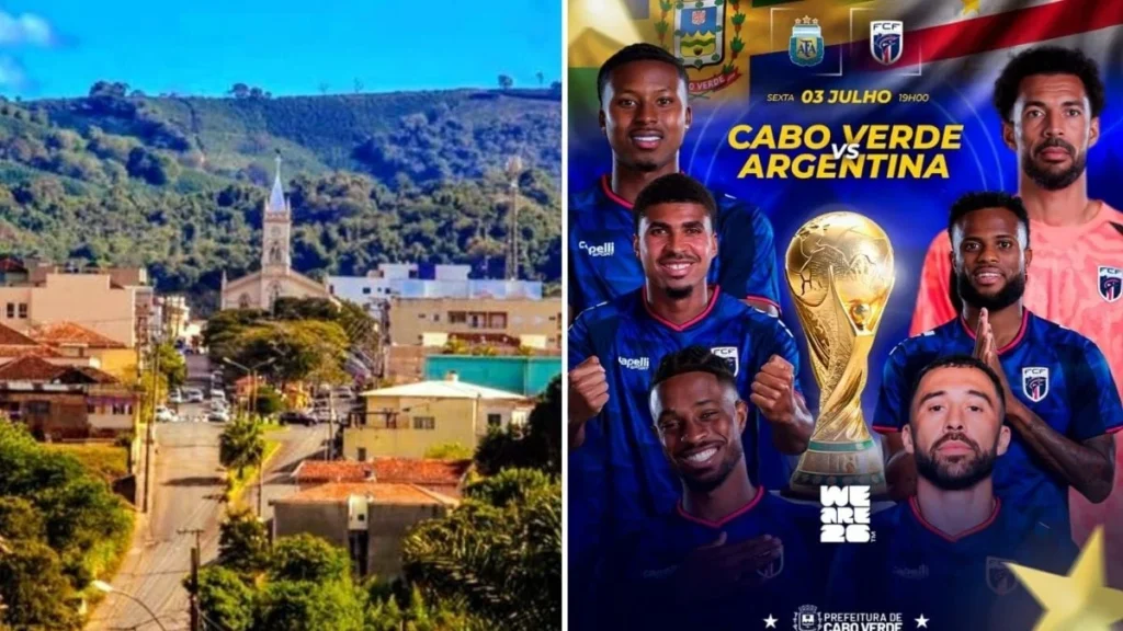 Torcida de Cabo Verde-MG atravessa o oceano para apoiar seleção contra Argentina na Copa 2026